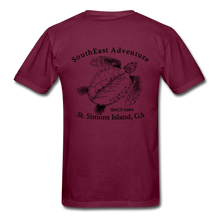 Load image into Gallery viewer, SEA Turtle Logo Gildan Ultra Cotton Adult T-Shirt - burgundy