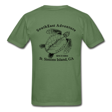 Load image into Gallery viewer, SEA Turtle Logo Gildan Ultra Cotton Adult T-Shirt - military green