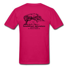 Load image into Gallery viewer, SEA Tree and Tent Logo Gildan Ultra Cotton Adult T-Shirt - fuchsia