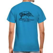 Load image into Gallery viewer, SEA Tree and Tent Logo Gildan Ultra Cotton Adult T-Shirt - turquoise