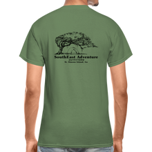 Load image into Gallery viewer, SEA Tree and Tent Logo Gildan Ultra Cotton Adult T-Shirt - military green