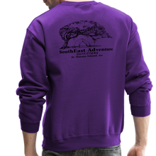 Load image into Gallery viewer, SEA Tree and Tent Logo Crewneck Sweatshirt - purple