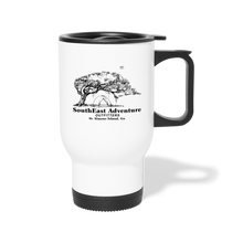 Load image into Gallery viewer, SEA Tree and Tent Logo Travel Mug - white