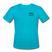 Load image into Gallery viewer, SEA Tree and Tent Logo Men’s Moisture Wicking Performance T-Shirt - turquoise