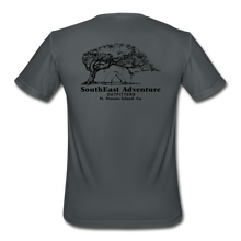 Load image into Gallery viewer, SEA Tree and Tent Logo Men’s Moisture Wicking Performance T-Shirt - charcoal