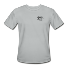 Load image into Gallery viewer, SEA Tree and Tent Logo Men’s Moisture Wicking Performance T-Shirt - silver