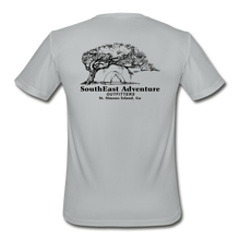 Load image into Gallery viewer, SEA Tree and Tent Logo Men’s Moisture Wicking Performance T-Shirt - silver