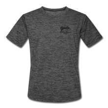 Load image into Gallery viewer, SEA Tree and Tent Logo Men’s Moisture Wicking Performance T-Shirt - dark heather gray
