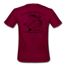 Load image into Gallery viewer, SEA Turtle Logo Men’s Moisture Wicking Performance T-Shirt - burgundy