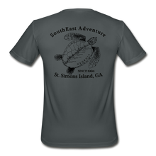 Load image into Gallery viewer, SEA Turtle Logo Men’s Moisture Wicking Performance T-Shirt - charcoal