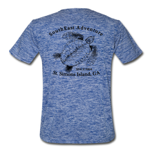 Load image into Gallery viewer, SEA Turtle Logo Men’s Moisture Wicking Performance T-Shirt - heather blue
