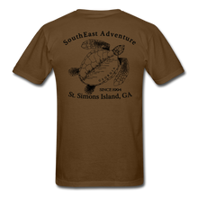 Load image into Gallery viewer, SEA Turtle Logo Cotton Fruit of the Loom T-Shirt - brown