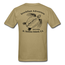 Load image into Gallery viewer, SEA Turtle Logo Cotton Fruit of the Loom T-Shirt - khaki