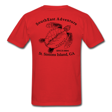 Load image into Gallery viewer, SEA Turtle Logo Cotton Fruit of the Loom T-Shirt - red