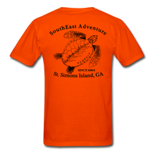 Load image into Gallery viewer, SEA Turtle Logo Cotton Fruit of the Loom T-Shirt - orange
