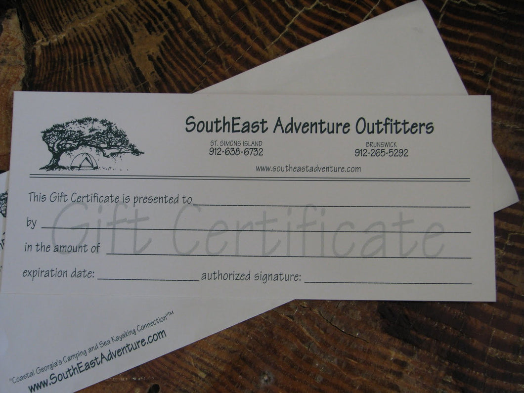 SouthEast Adventure Gift Card