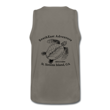 Load image into Gallery viewer, SEA Men’s Premium Tank Turtle Logo - asphalt gray
