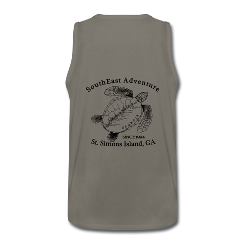 SEA Men’s Premium Tank Turtle Logo - asphalt gray