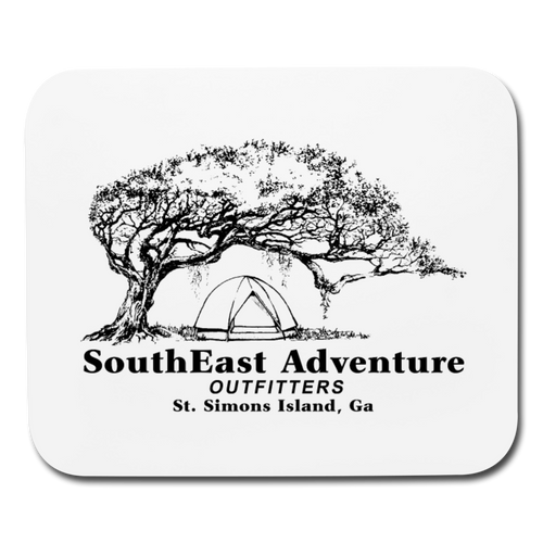SEA Tree and Tent Logo Mouse Pad - white