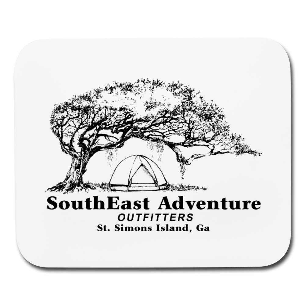 SEA Tree and Tent Logo Mouse Pad - white