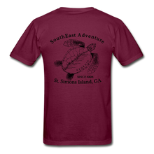Load image into Gallery viewer, SEA Turtle Logo Gildan Ultra Cotton Adult T-Shirt - burgundy
