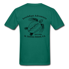 Load image into Gallery viewer, SEA Turtle Logo Gildan Ultra Cotton Adult T-Shirt - petrol
