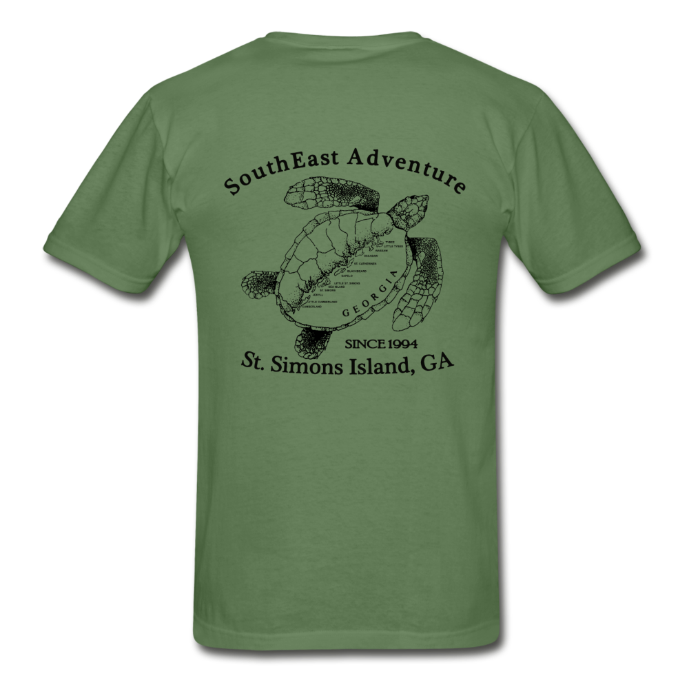 SEA Turtle Logo Gildan Ultra Cotton Adult T-Shirt - military green