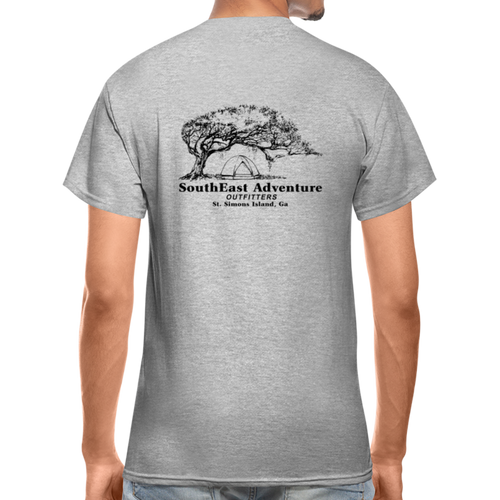SEA Tree and Tent Logo Gildan Ultra Cotton Adult T-Shirt - heather gray