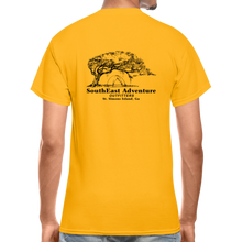 Load image into Gallery viewer, SEA Tree and Tent Logo Gildan Ultra Cotton Adult T-Shirt - gold
