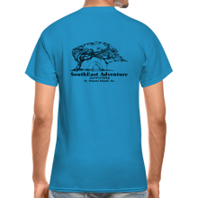 Load image into Gallery viewer, SEA Tree and Tent Logo Gildan Ultra Cotton Adult T-Shirt - turquoise
