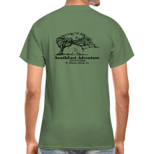Load image into Gallery viewer, SEA Tree and Tent Logo Gildan Ultra Cotton Adult T-Shirt - military green

