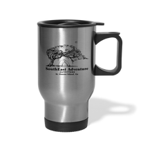 Load image into Gallery viewer, SEA Tree and Tent Logo Travel Mug - silver

