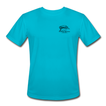 Load image into Gallery viewer, SEA Tree and Tent Logo Men’s Moisture Wicking Performance T-Shirt - turquoise
