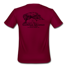 Load image into Gallery viewer, SEA Tree and Tent Logo Men’s Moisture Wicking Performance T-Shirt - burgundy
