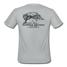 Load image into Gallery viewer, SEA Tree and Tent Logo Men’s Moisture Wicking Performance T-Shirt - silver
