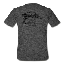 Load image into Gallery viewer, SEA Tree and Tent Logo Men’s Moisture Wicking Performance T-Shirt - dark heather gray
