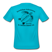 Load image into Gallery viewer, SEA Turtle Logo Men’s Moisture Wicking Performance T-Shirt - turquoise
