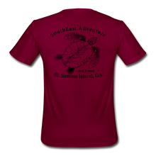 Load image into Gallery viewer, SEA Turtle Logo Men’s Moisture Wicking Performance T-Shirt - burgundy
