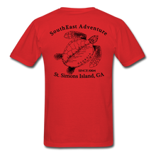 Load image into Gallery viewer, SEA Turtle Logo Cotton Fruit of the Loom T-Shirt - red
