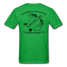 Load image into Gallery viewer, SEA Turtle Logo Cotton Fruit of the Loom T-Shirt - bright green
